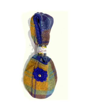 Chaussons Caprices Imprimés Polaire Tartan ocre