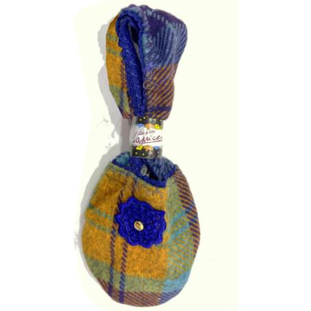 Chaussons Caprices Imprimés Polaire Tartan ocre