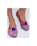 Chaussons Caprices Imprimés velours Papaverros Bleus