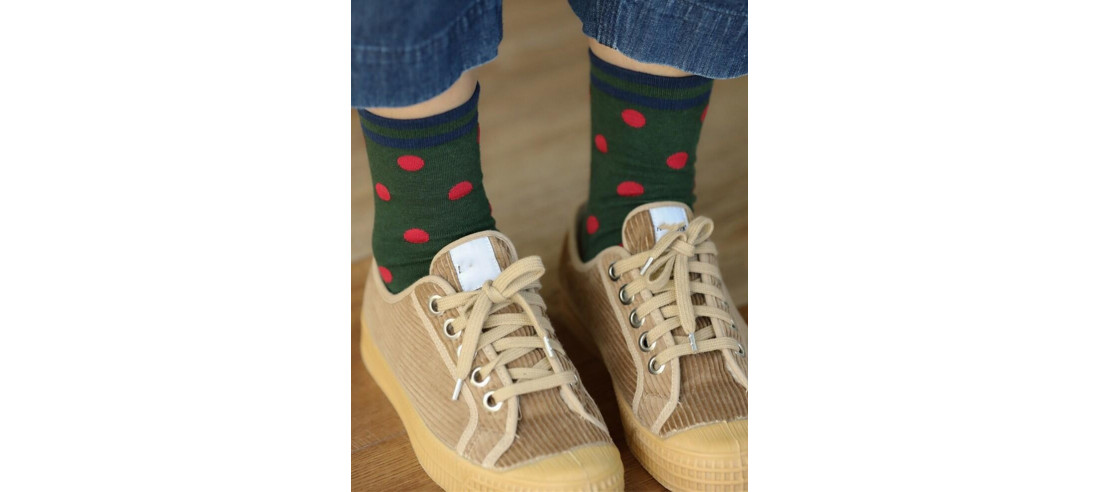 Chaussettes Pois Qui Pétillent vertes