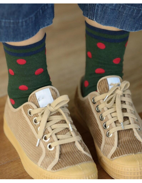 Chaussettes Pois Qui Pétillent vertes