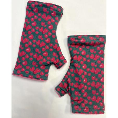 Mitaines Hiver Ginko Rose reversible Caprices