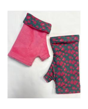 Mitaines Hiver Ginko Rose reversible Caprices
