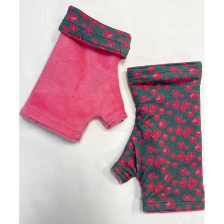 Mitaines Hiver Ginko Rose reversible Caprices