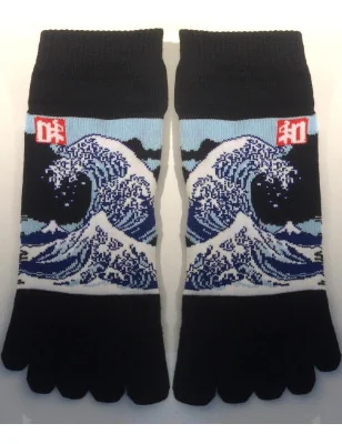 five fingers socks art socks Vagues D'Hokusai
