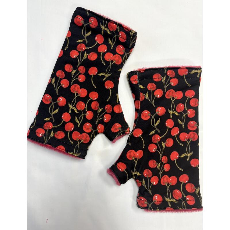 Mitaines Hiver Cerises  reversible Caprices