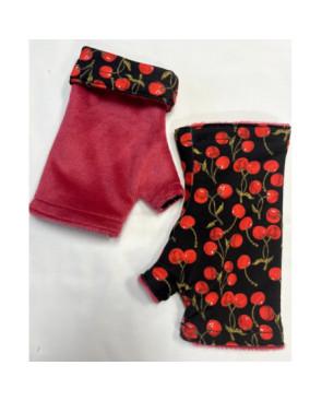 Mitaines Hiver Cerises  reversible Caprices