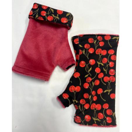 Mitaines Hiver Cerises  reversible Caprices