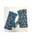 Mitaines Hiver Iris Fleurs Bleues   reversible Caprices