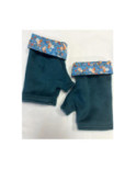 Mitaines Hiver Iris Fleurs Bleues   reversible Caprices