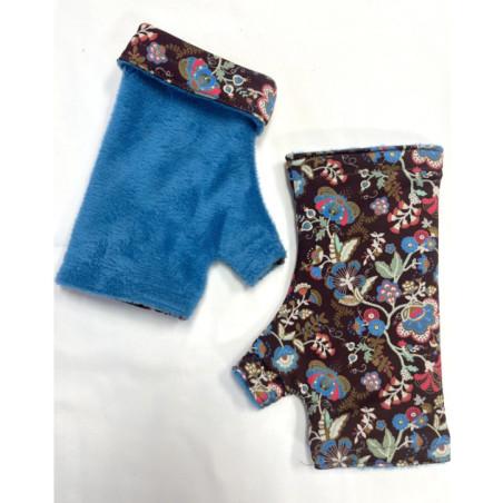 Mitaines Hiver Lilaya Bleu   reversible Caprices