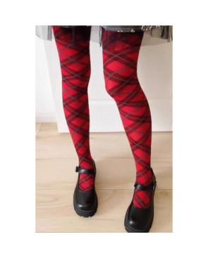 collant-argyle-tendance-Ecossais-rouge