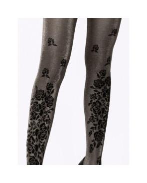 Collant Pierre Mantoux Opaque Lurex Bouquet Flocké