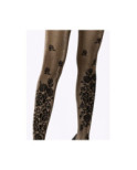 Collant Pierre Mantoux Opaque Lurex Bouquet Flocké