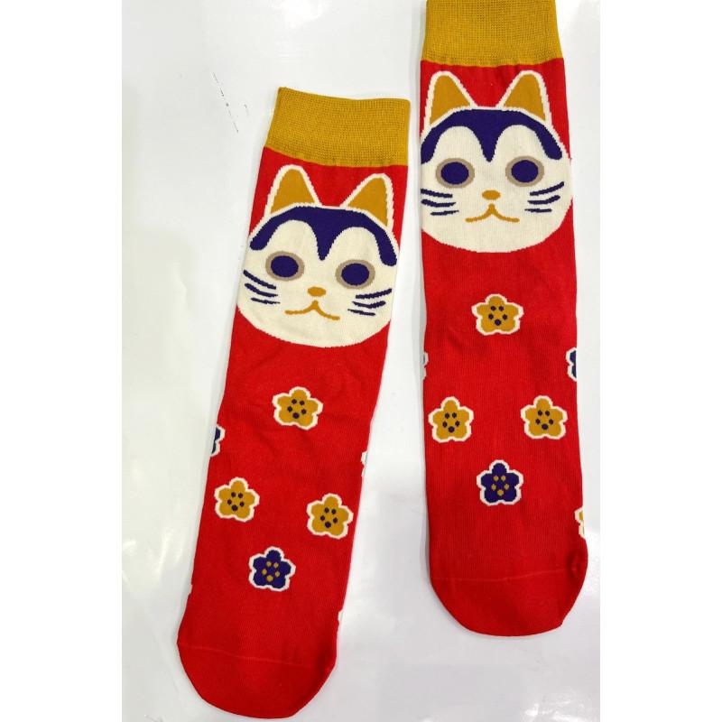 Chaussettes Chats Manga Rouge Caprices