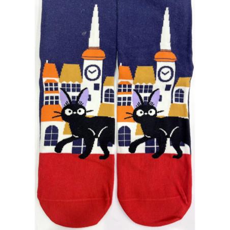  Chaussettes-Les-petits-caprices-Ghibli-chat-de-kiki-la-sorcière-Horloge-détail