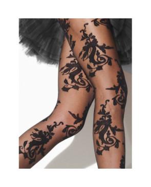 Collant Giradi Dentelle Brocade Fleuri