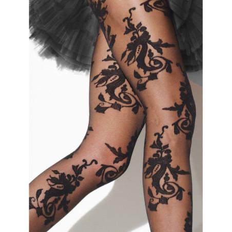 Collant Giradi Dentelle Brocade Fleuri