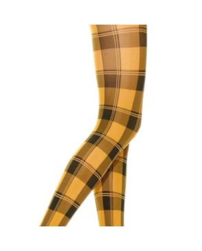 Collant Carreaux ecossais Jaunes