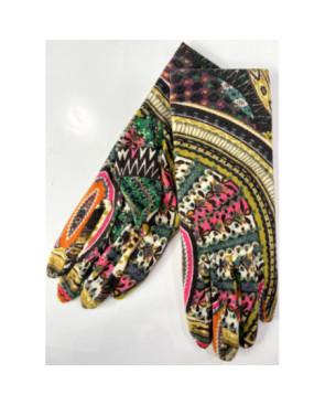 Gants polaire Ixli Katacha vert roses