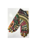 Gants polaire Ixli Katacha vert roses