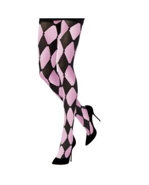 COLLANT-LOSANGES-BICOLORE-VOILA-noir-rose