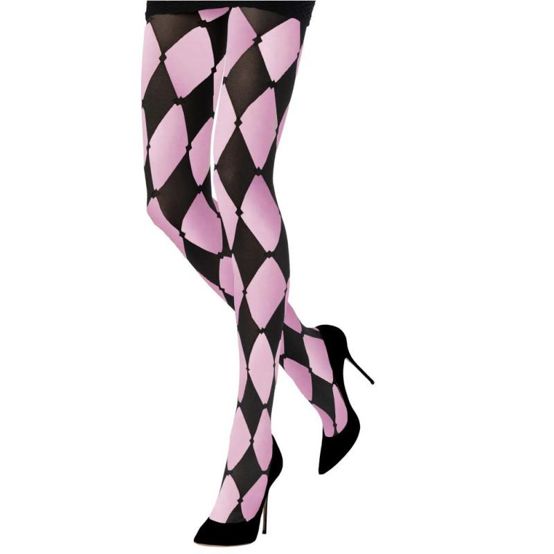 Collant Arlequin Bicolore Rose Poudre Voilà
