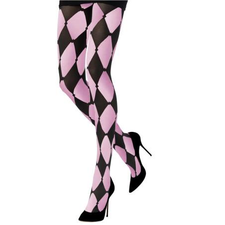 Collant Arlequin Bicolore Rose Poudre Voilà