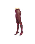 Collant Hiver Fil de Joie Bloom rouge foncé