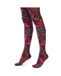 Collant Hiver Fil de Joie Bloom rouge foncé