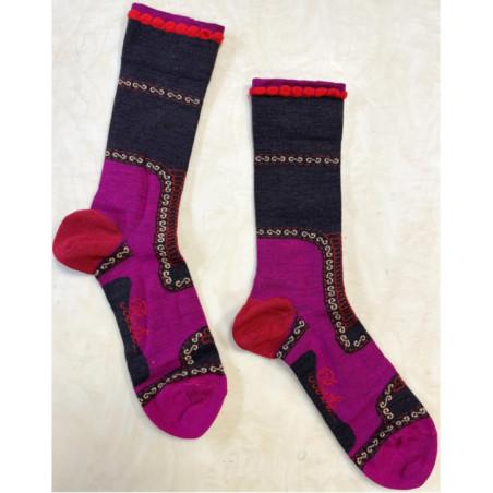 Chaussettes Berthe aux Grands Pieds Corset Rose