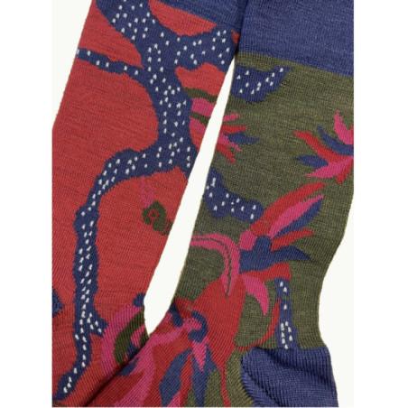 Chaussettes Berthe Aux Grands Pieds Paon Asymétrique