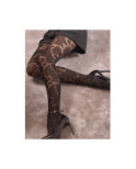 Collant Mosaique Fleurie Noire Philippe Matignon Collant Mosaique Fleurie Noire Philippe Matignon