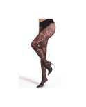 Collant Mosaique Fleurie Noire Philippe Matignon Collant Mosaique Fleurie Noire Philippe Matignon