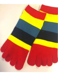 Socquettes 5 Doigts Multi rayures