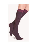 Mi bas Pieds de poule Fleuri Philippe Matignon