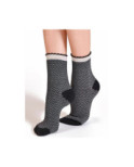 Chaussettes Nid D'abeille Chic argenté Philippe Matignon