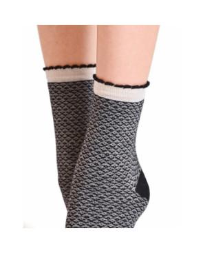 Chaussettes Nid D'abeille Chic argenté Philippe Matignon