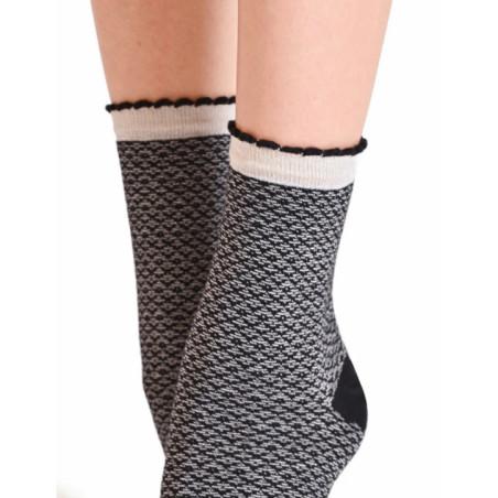 Chaussettes Nid D'abeille Chic argenté Philippe Matignon