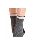 Chaussettes Nid D'abeille Chic argenté Philippe Matignon