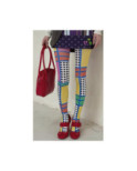 Collant Pois et Carreaux Patchwork