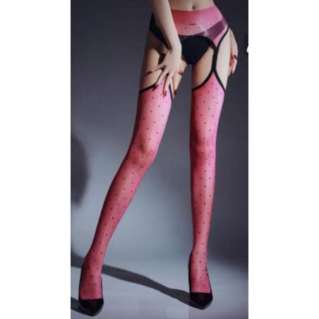 collant-porte-jarretelles-plumetis-rose-pois-noir