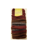 Guêtres Laine rayures patchwork Brun bordeaux
