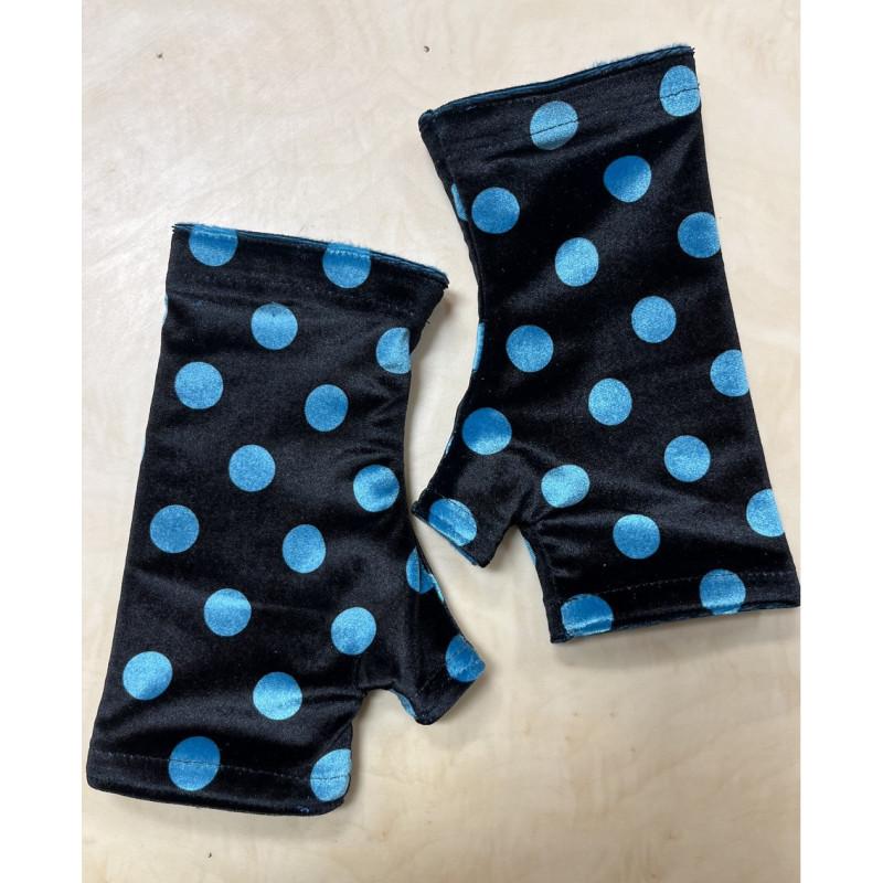 Mitaines Coccinelle Bleu Velours doublé polaire
