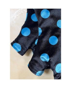 Mitaines Coccinelle Bleu Velours doublé polaire