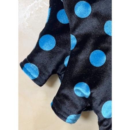 Mitaines Coccinelle Bleu Velours doublé polaire