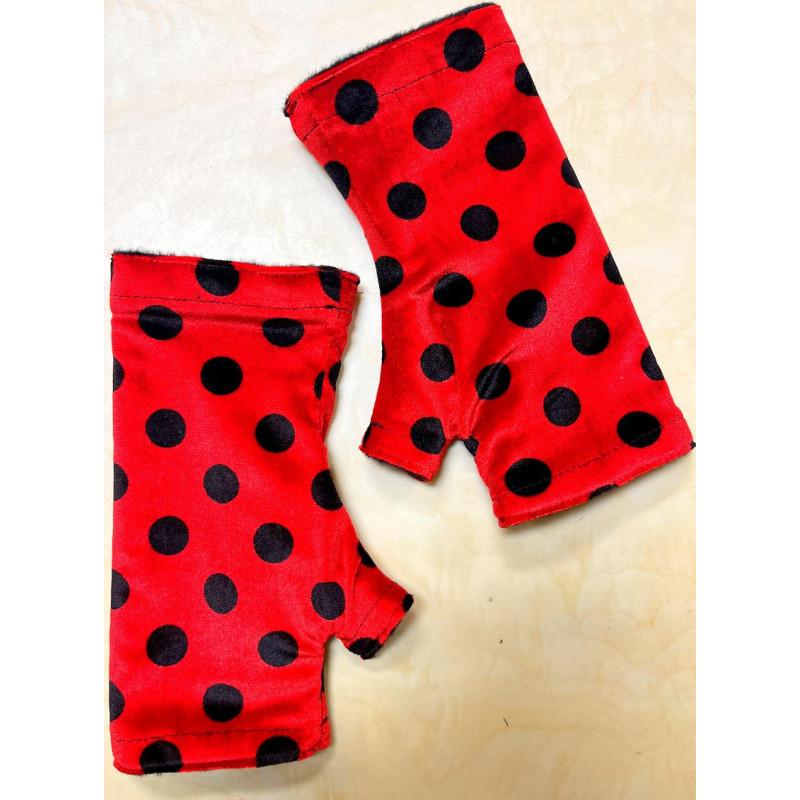 Mitaines Coccinelle rouge Velours doublé polaire