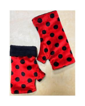 Mitaines Coccinelle rouge Velours doublé polaire