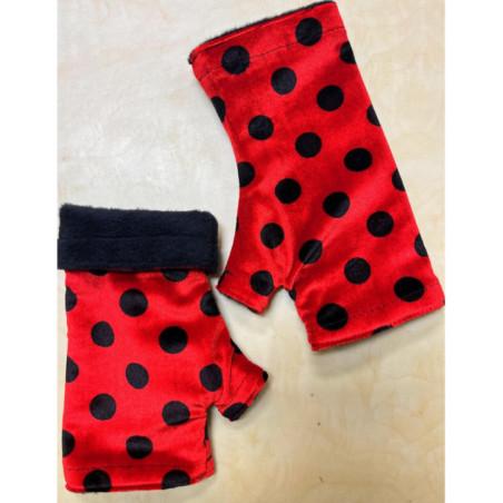 Mitaines Coccinelle rouge Velours doublé polaire