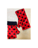 Mitaines Coccinelle rouge Velours doublé polaire